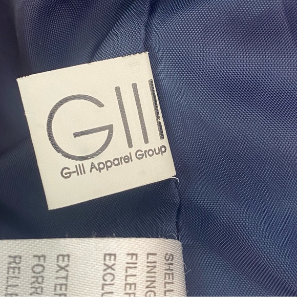 NFL Team Apparel Women’s Puffer Quilted Coat L Navy Blue Full Zip Collared - Picture 13 of 16